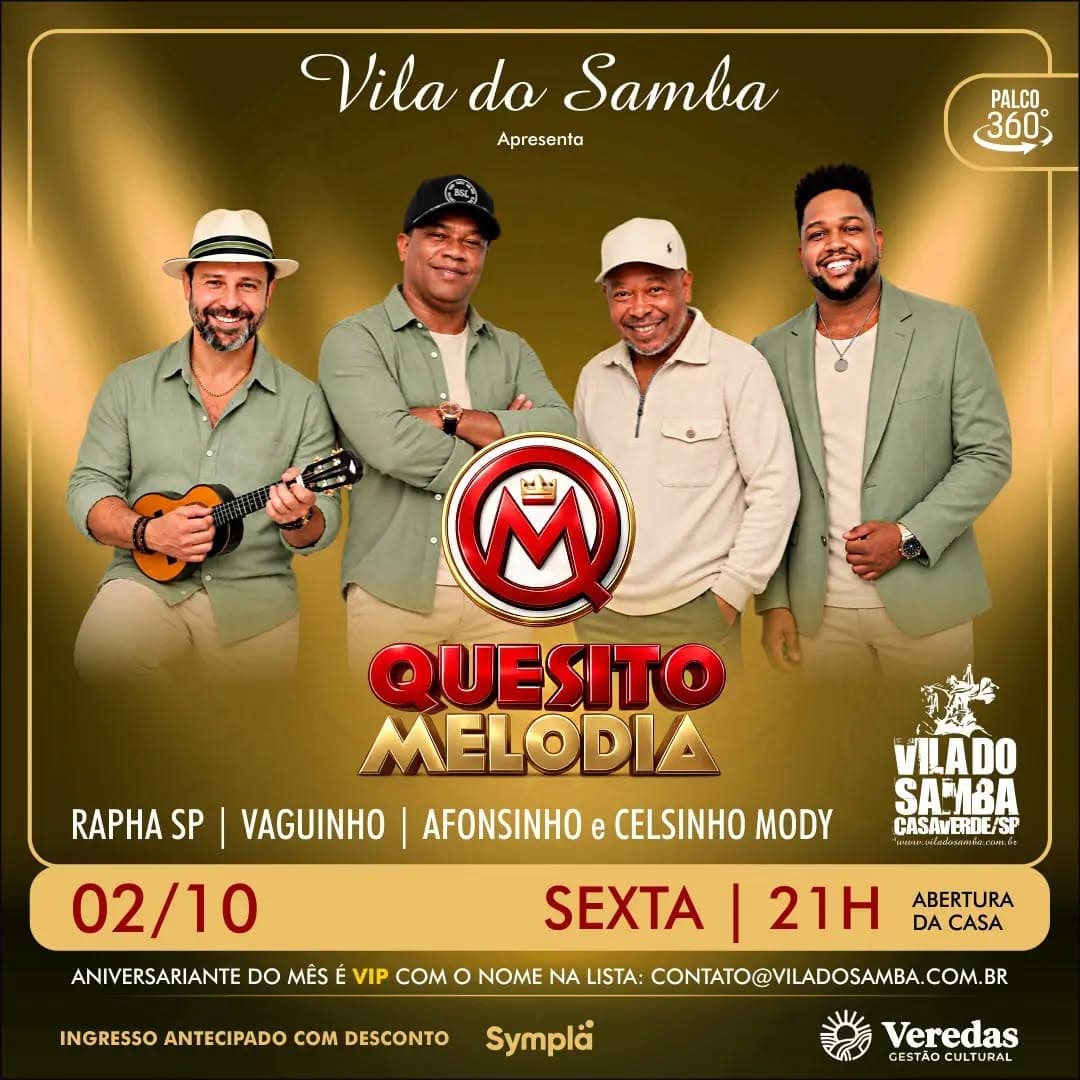 Flyer de Afonsinho BV, Celsinho Mody, RaphaSP e VAGUINHO