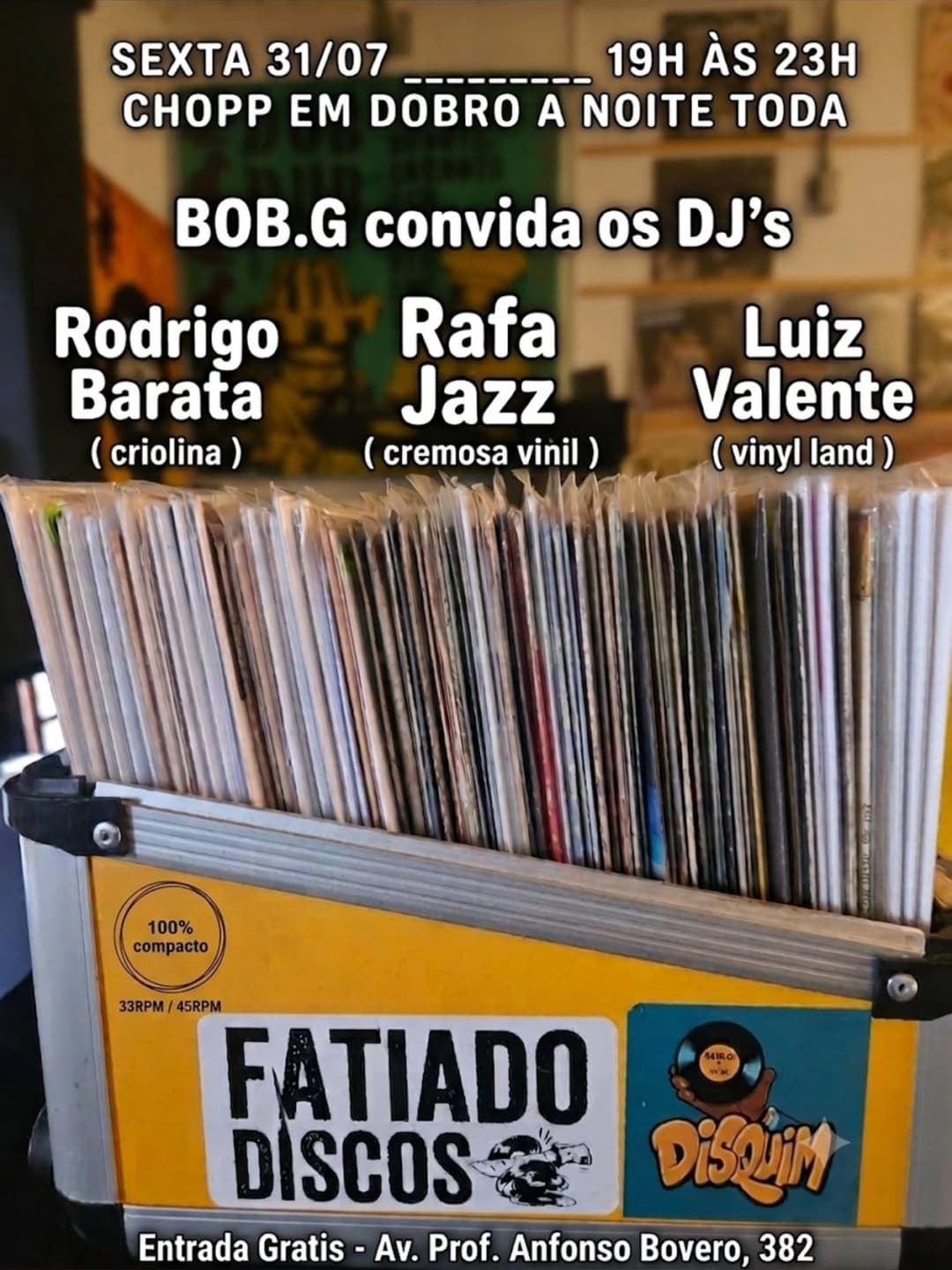Flyer de Giordano Bruno d Oliveira Borges aka BOB GI