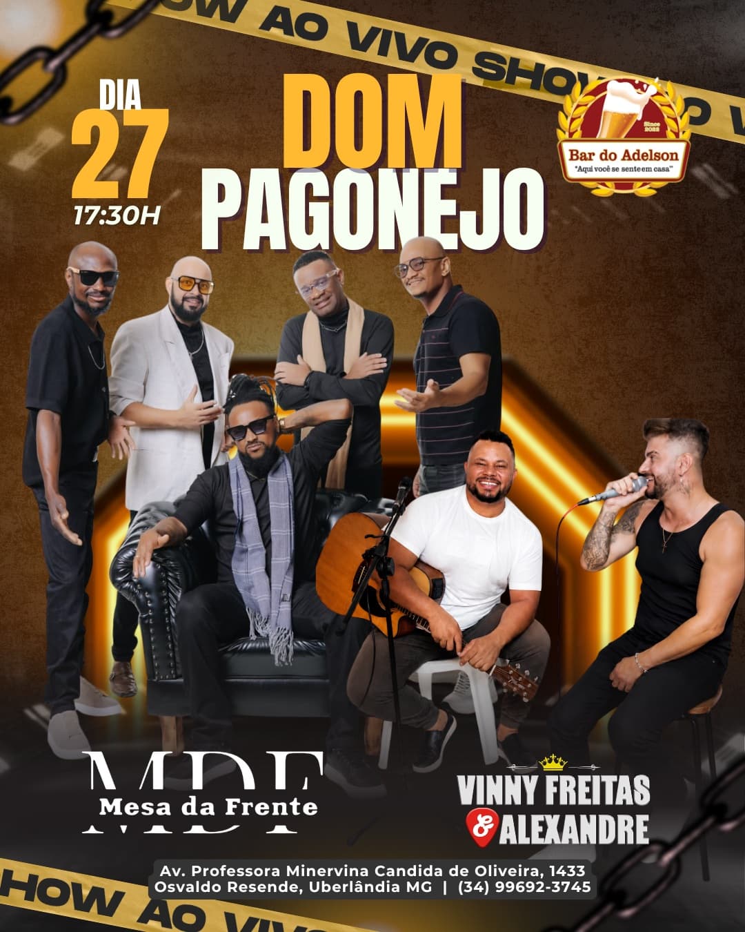 Flyer de Mesa da Frente e Vinny Freitas & Alexandre