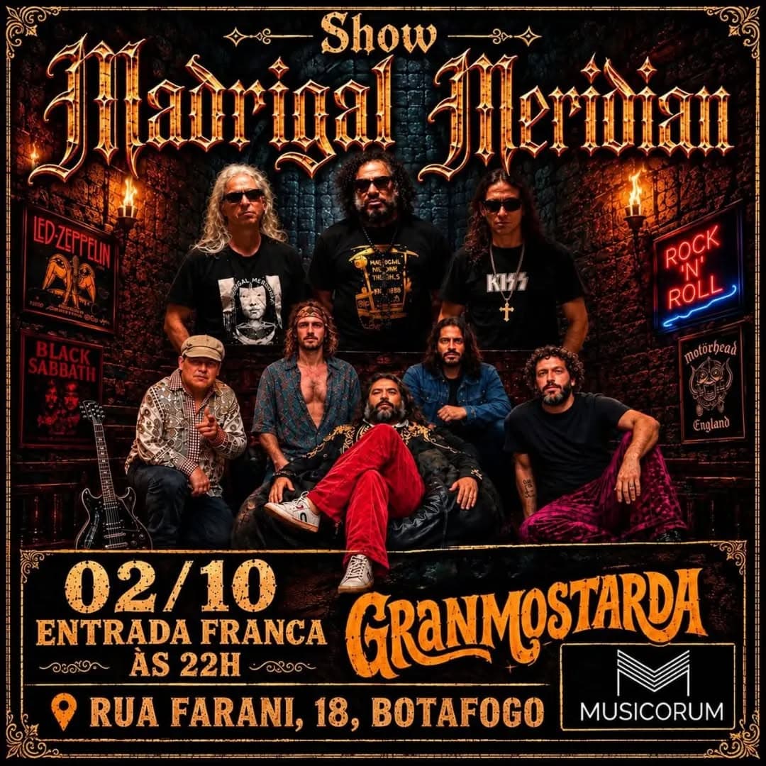 Flyer de Granmostarda Rock e Madrigal Meridian Prog