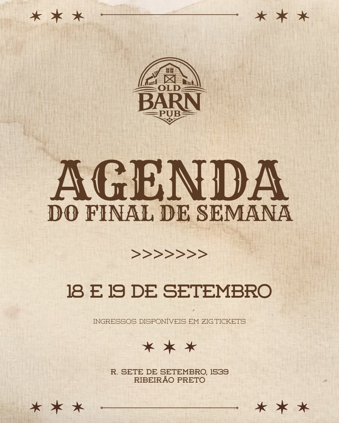 Flyer de Zé Fernando e Felipe e mais 4 artistas