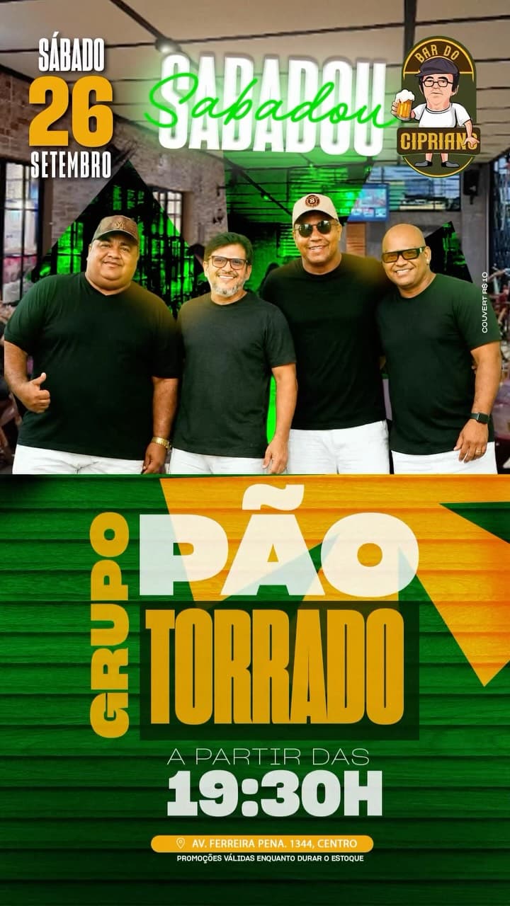 Flyer de Grupo Pão Torrado