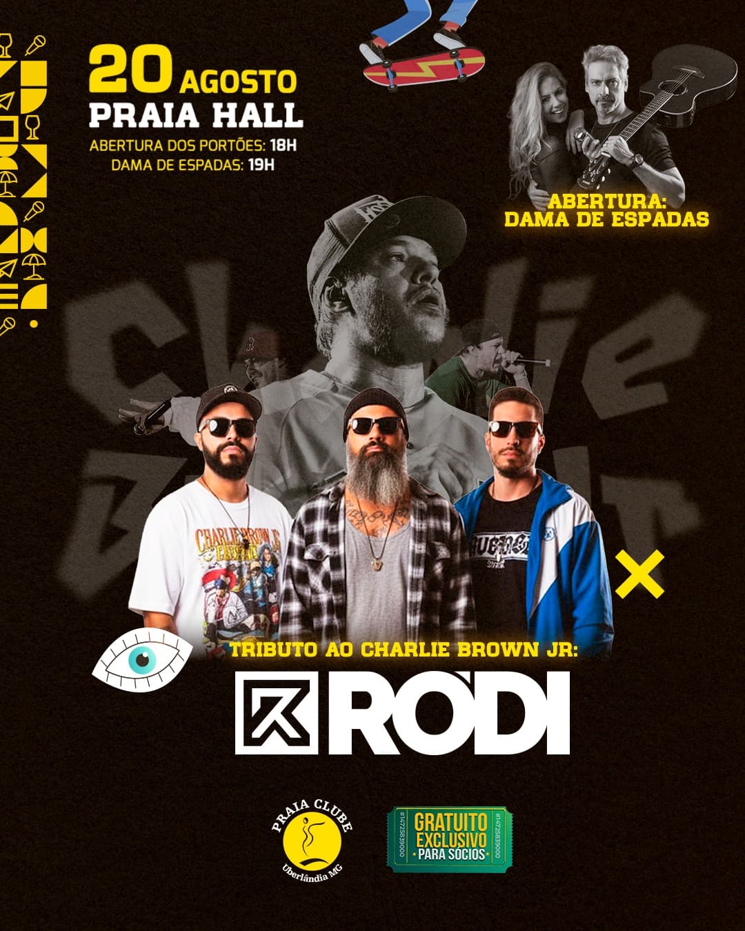 Flyer de Dama de Espadas e Banda Ródi