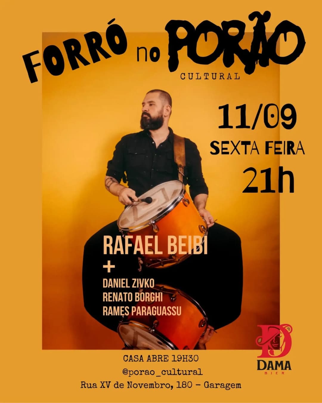 Flyer de Rafael Beibi