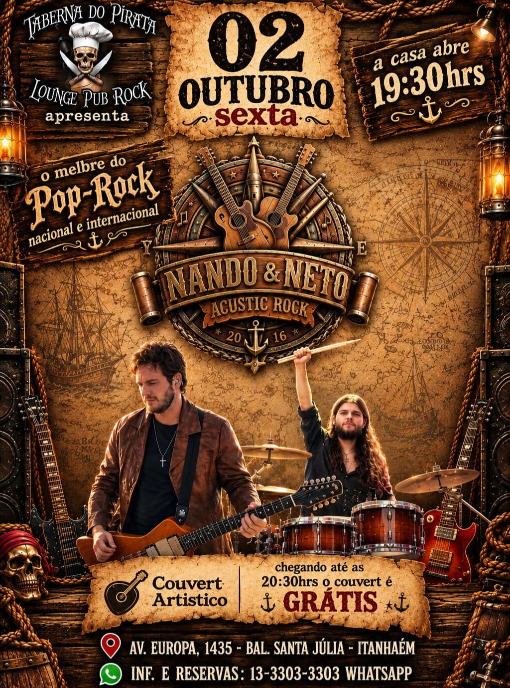 Flyer de Nando e Neto