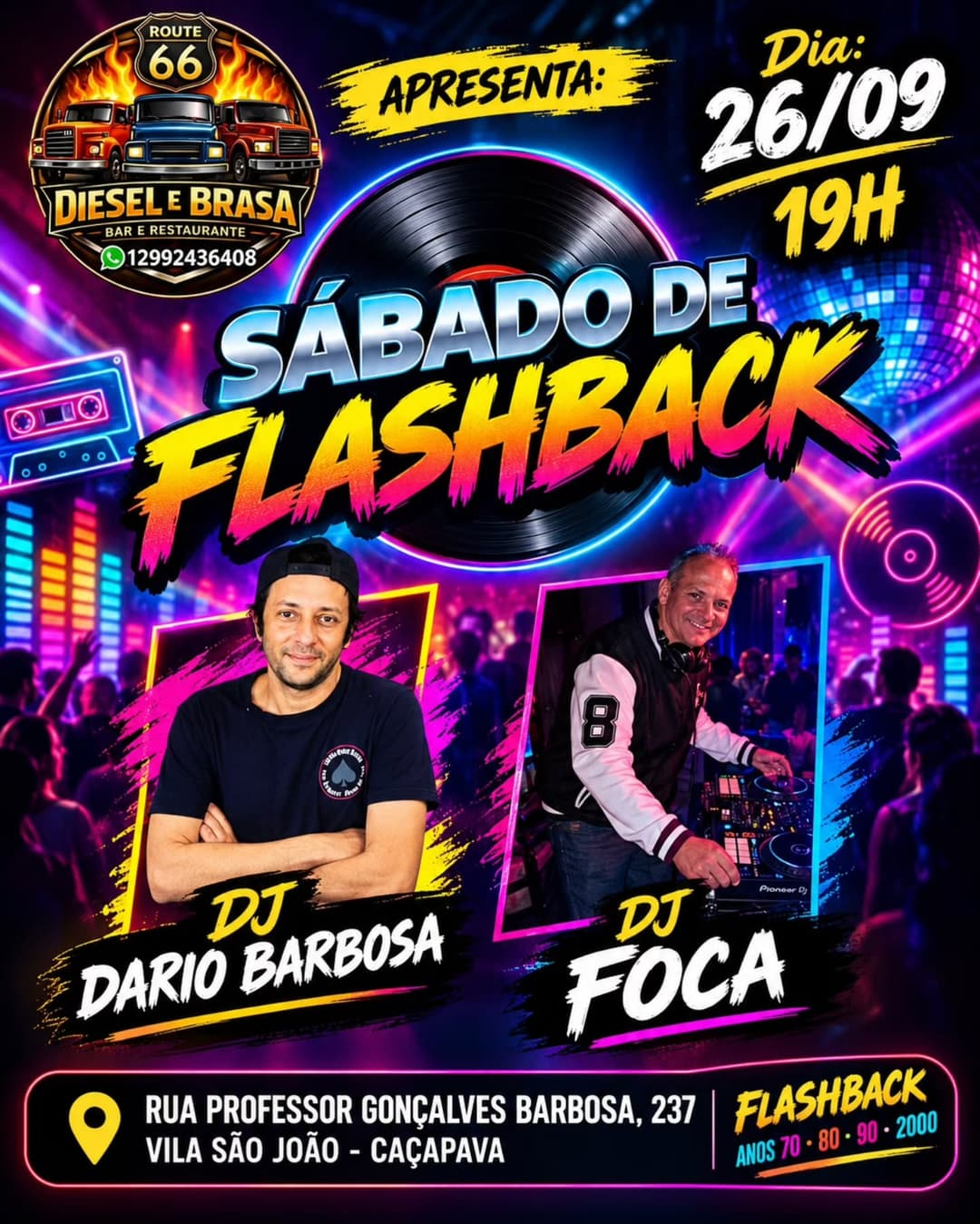 Flyer de Dario Barbosa e mais 3 artistas