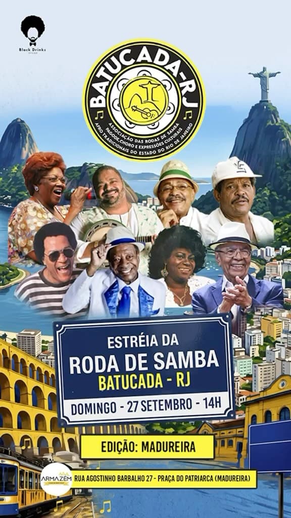 Flyer de SAMBA SEM VAIDADE e Vários Convidados do Mundo do Samba