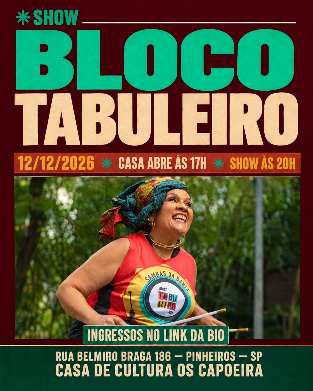 Flyer de Bloco Tabuleiro