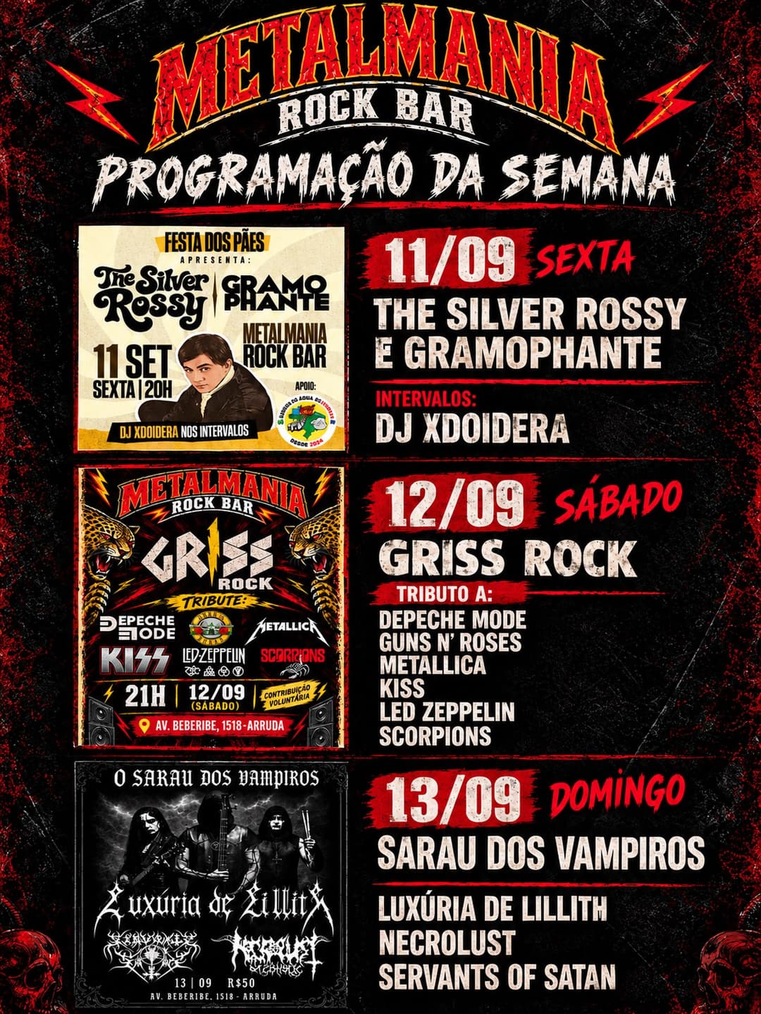 Flyer de Gramophante e The Silver Rossy