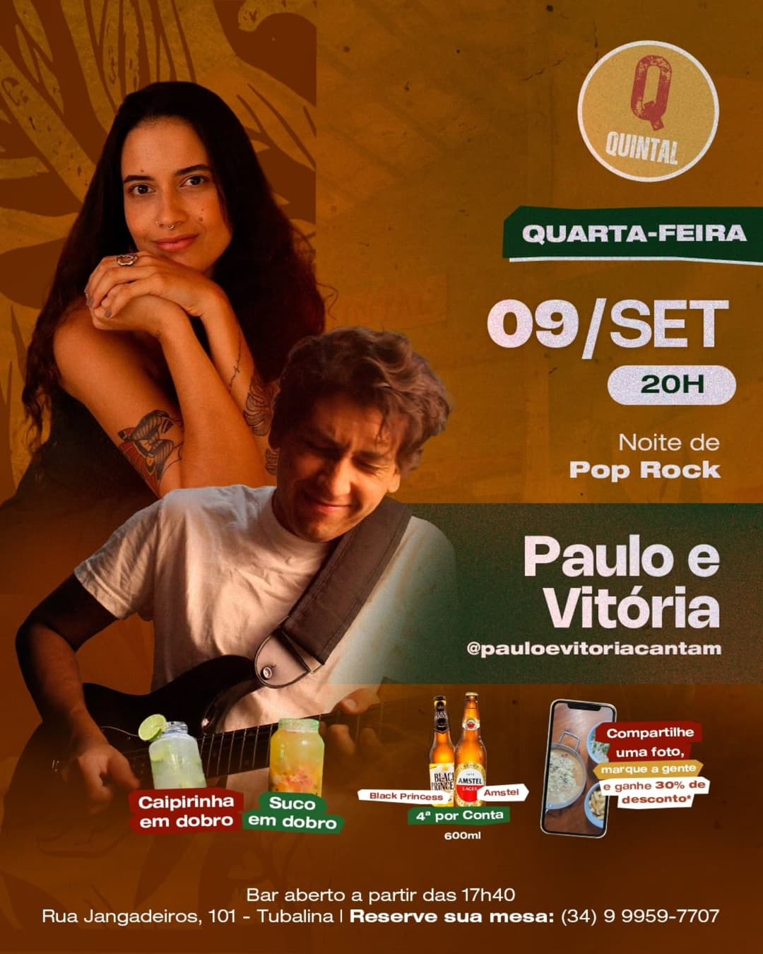 Flyer de Paulo & Vitória