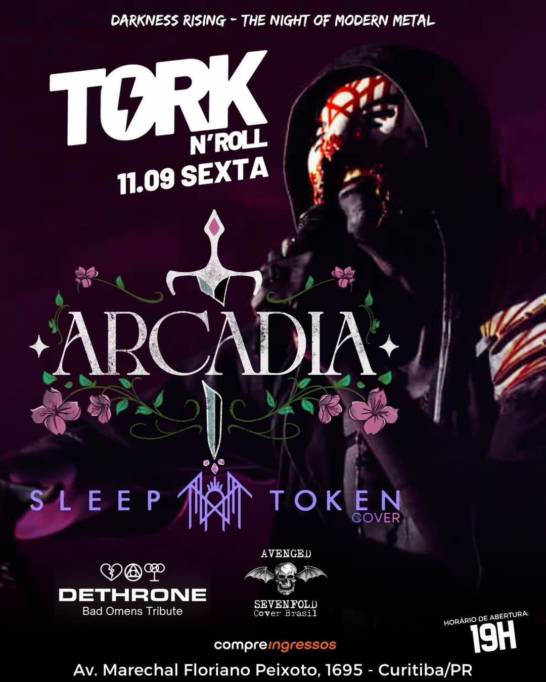 Flyer de Nightmare, Bad Omens Cover e Sleep Token Cover