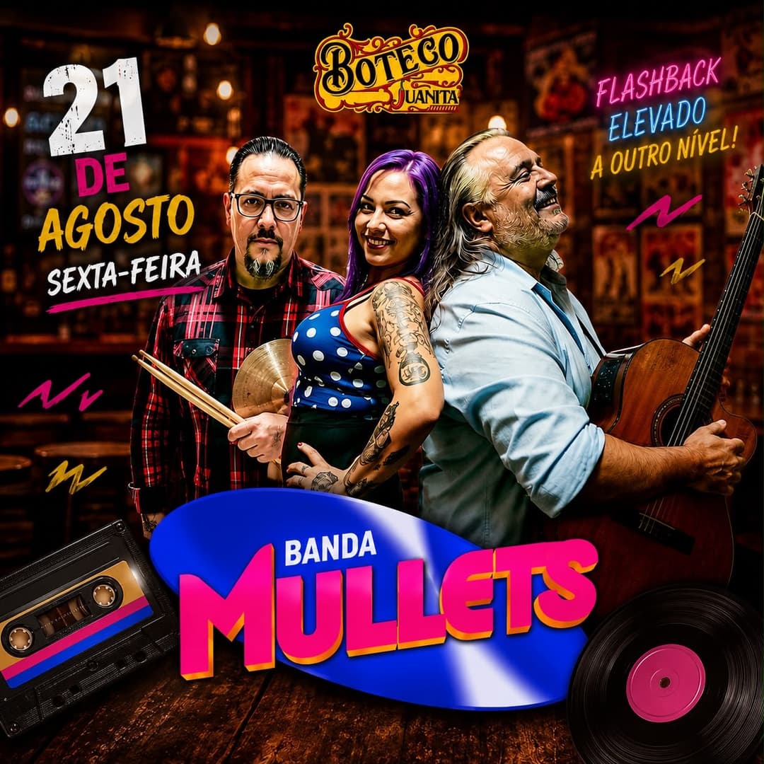 Flyer de Banda Mullets