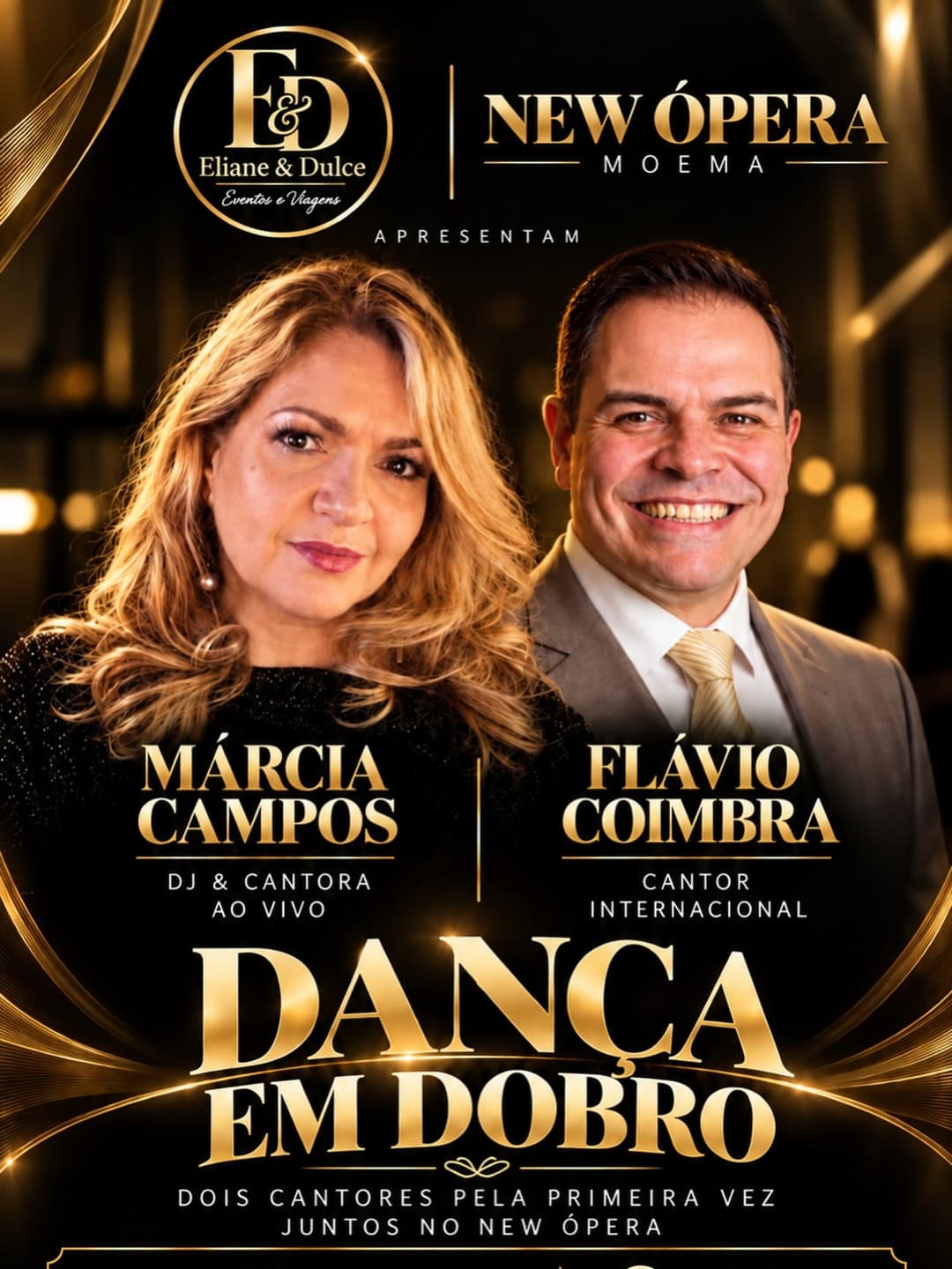 Flyer de MÁRCIA CAMPOS e FLÁVIO COIMBRA