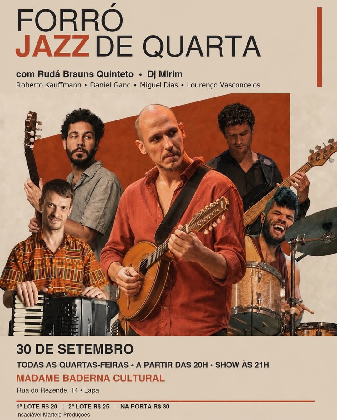 Flyer de Rudá Brauns e Dj Mirim