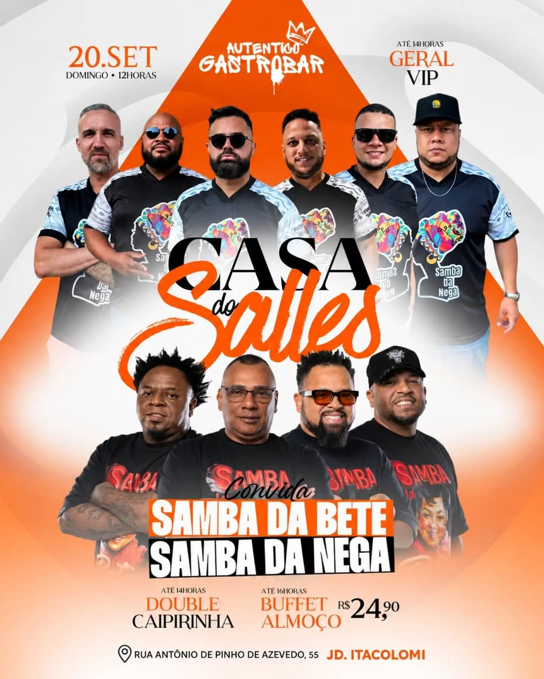 Flyer de Samba da Nega