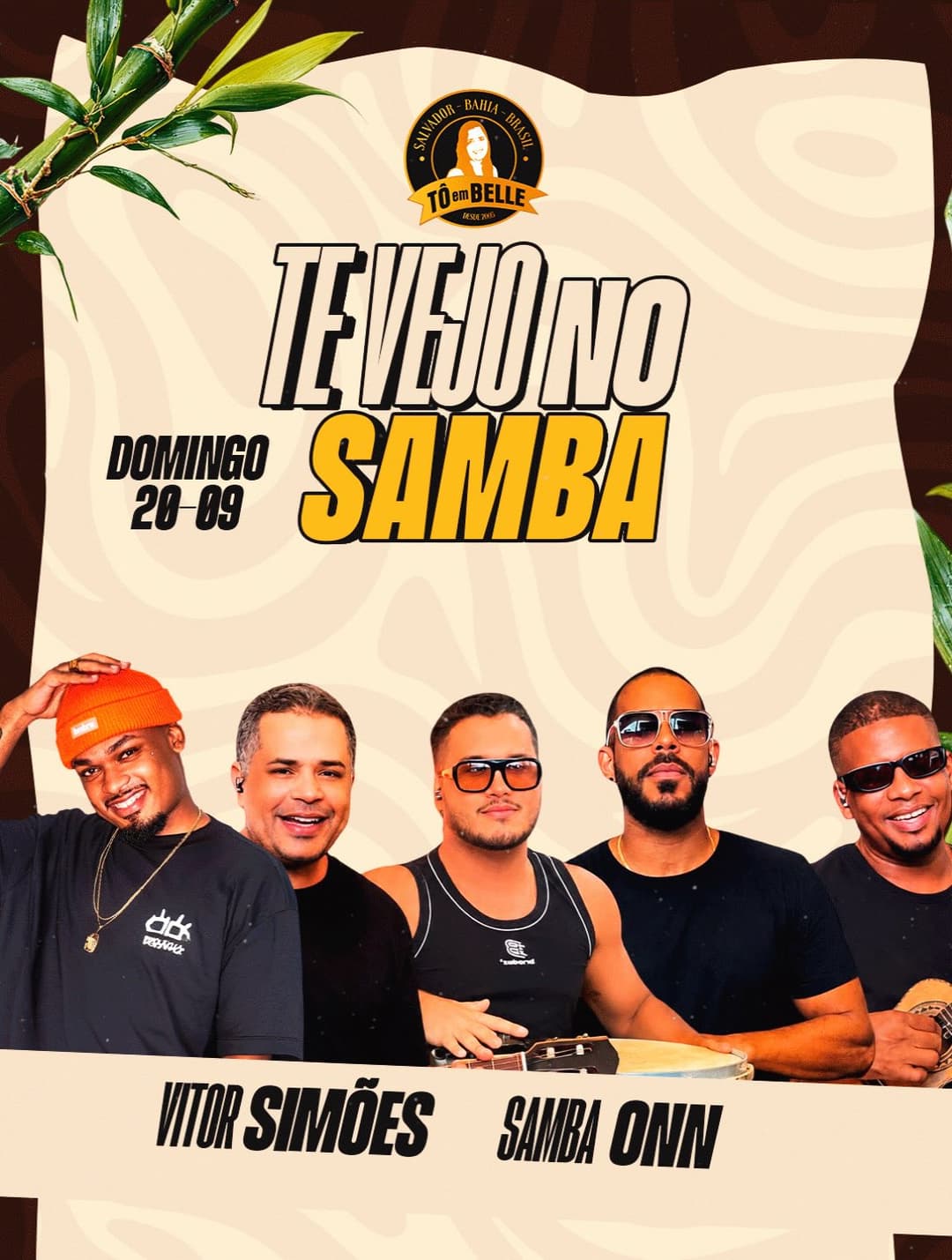 Flyer de Vitor Simões e Samba ONN