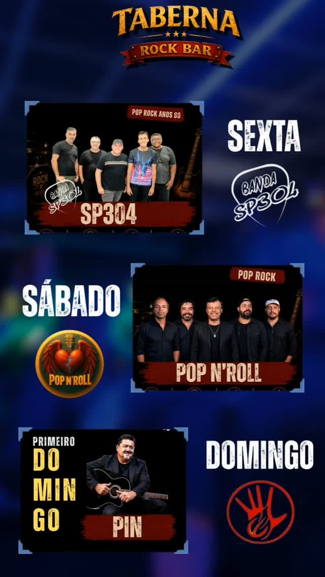 Flyer de Pop n' Roll, SP304 e Pin