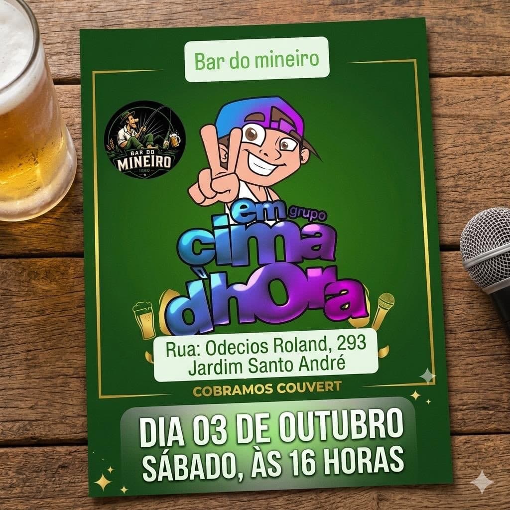 Flyer de Em Cima da Hora