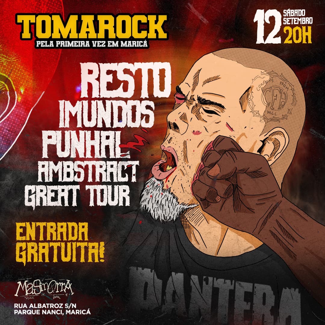 Flyer de Resto, Imundos, Punhal Punk e Ambstract
