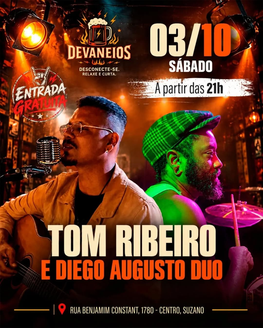 Flyer de Tom Ribeiro & Diego Augusto Duo