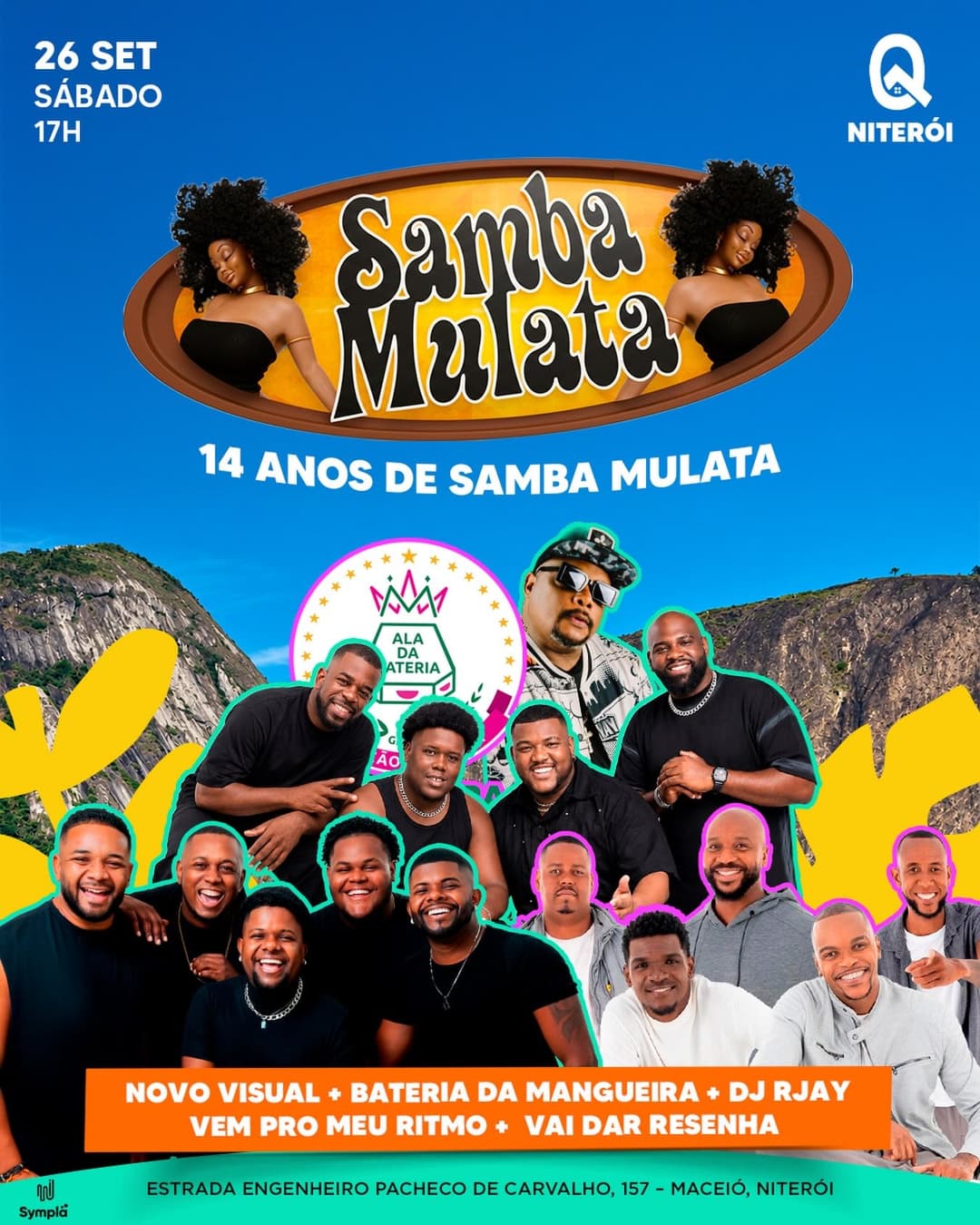 Flyer de DJ RJay, Vai Dá Resenha, Samba Mulata e mais 4 artistas