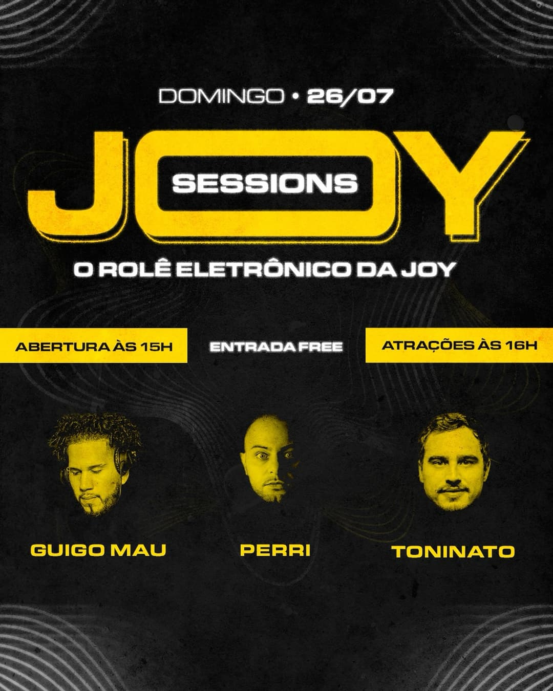 Flyer de Guigo Mau, Perri e Toninato