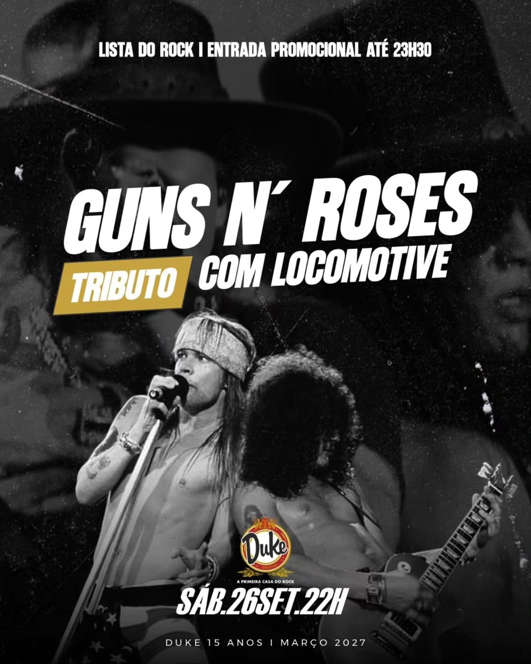 Flyer de Locomotive Guns Tributo