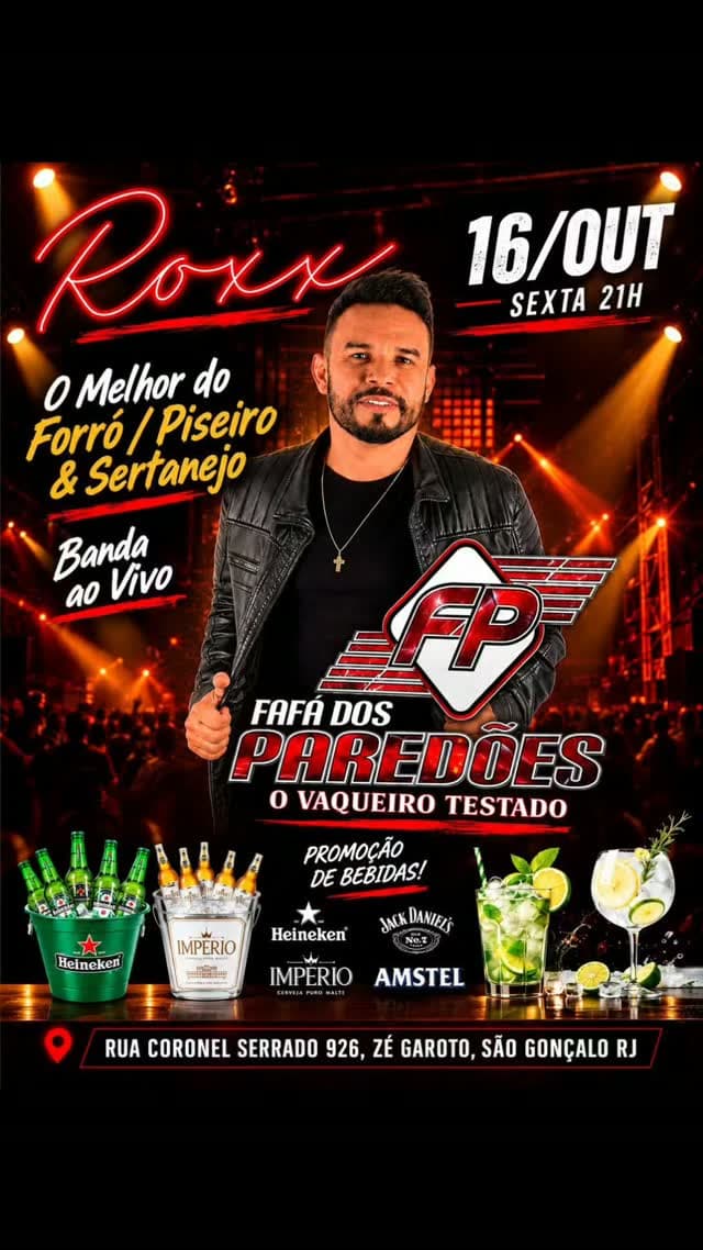 Flyer de Fafá dos Paredões e O Vaqueiro Testado