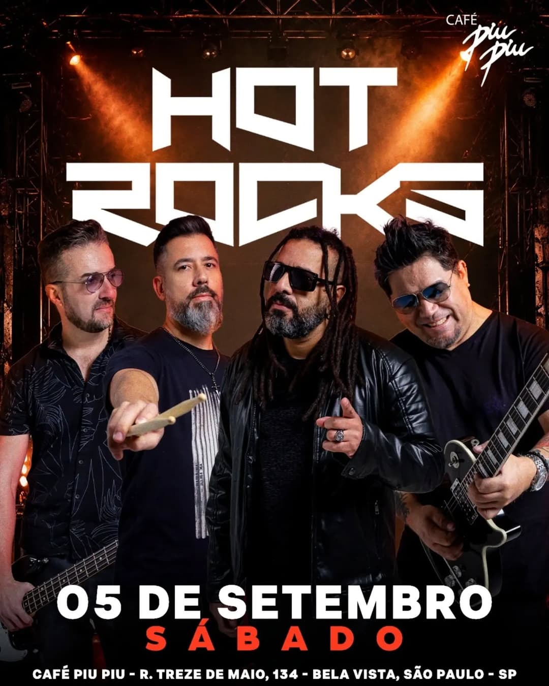 Flyer de Banda Hot Rocks