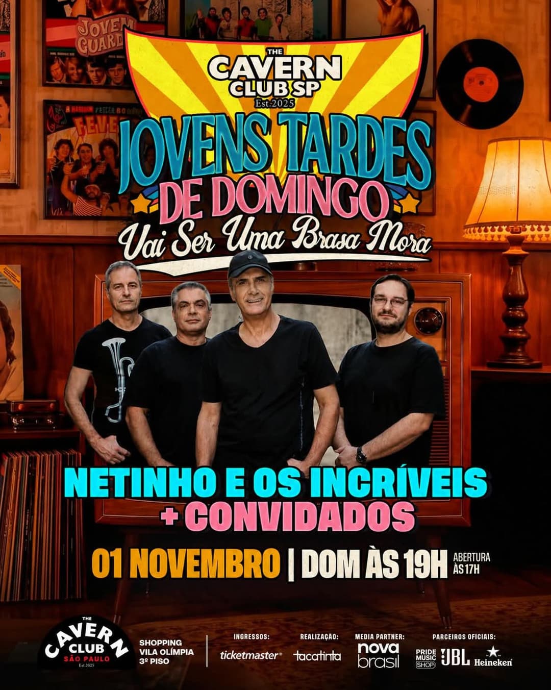 Flyer de Netinho e Os Incríveis