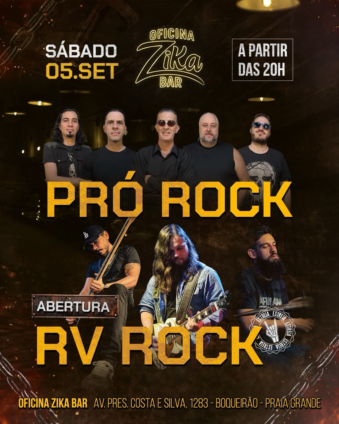 Flyer de RV Rock e PRÓ-ROCK