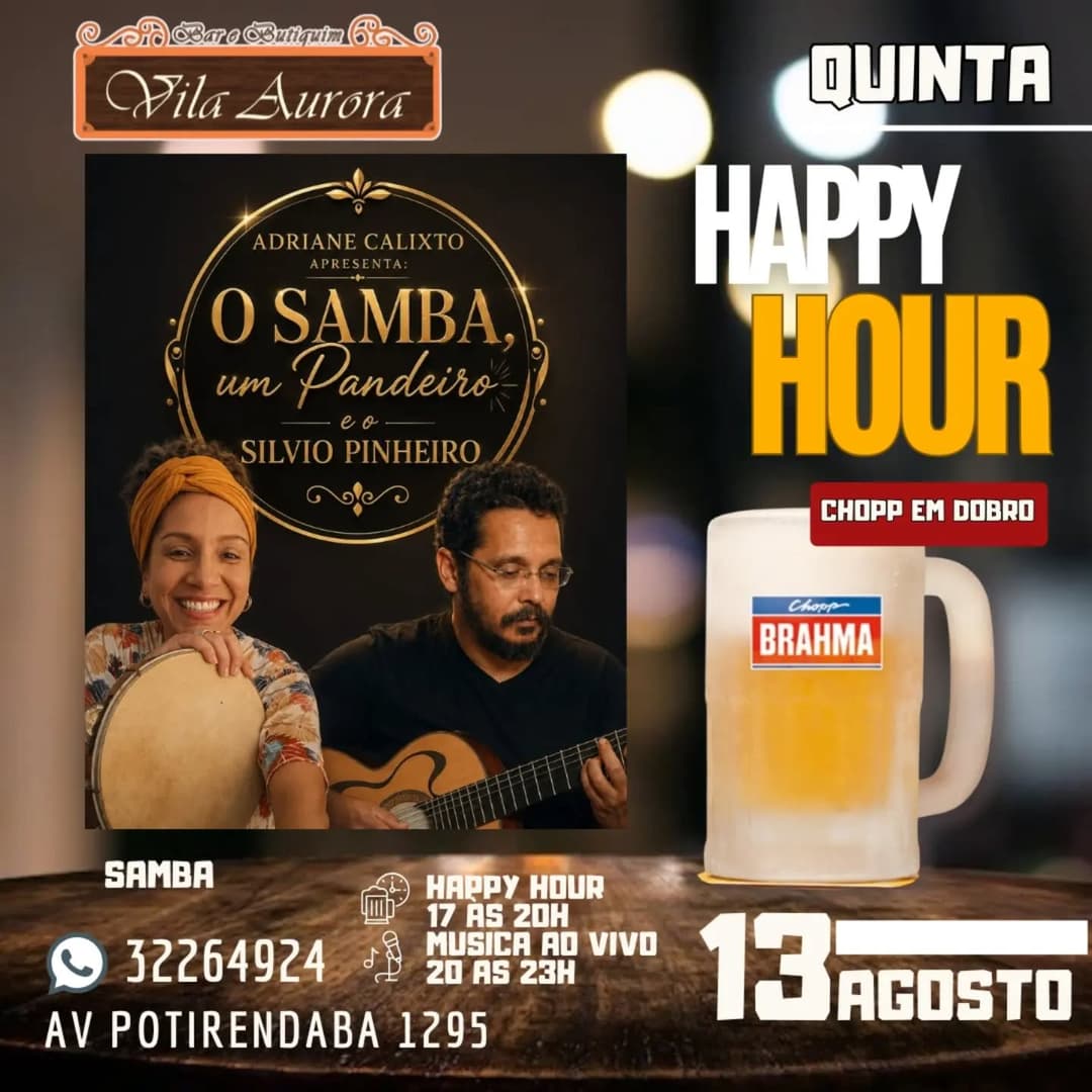 Flyer de Adriane Calixto e Silvio Pinheiro