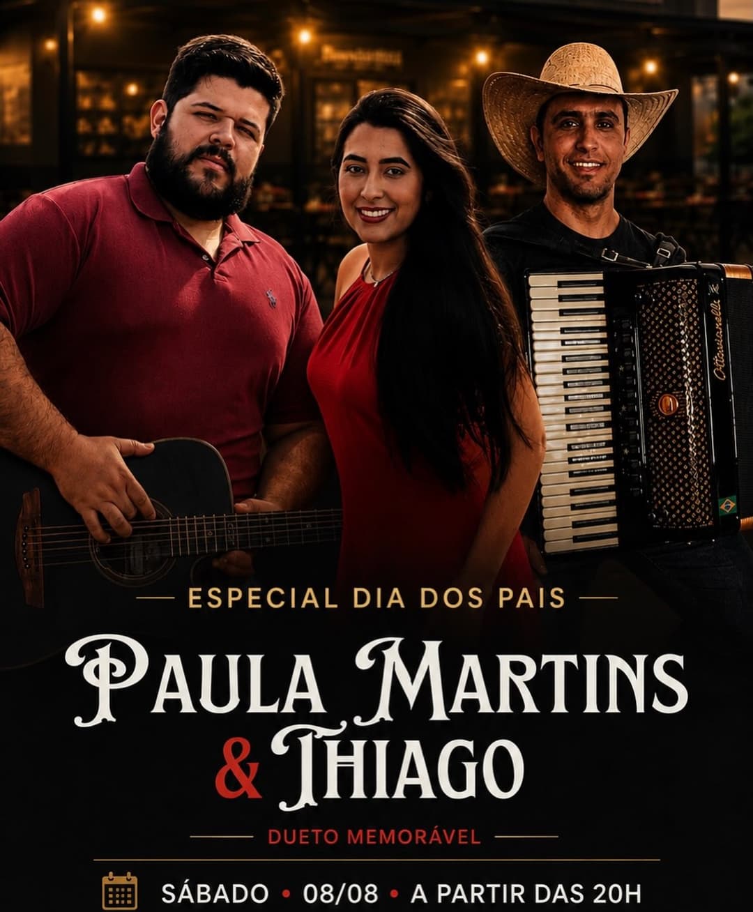 Flyer de Paula Martins & Tiago
