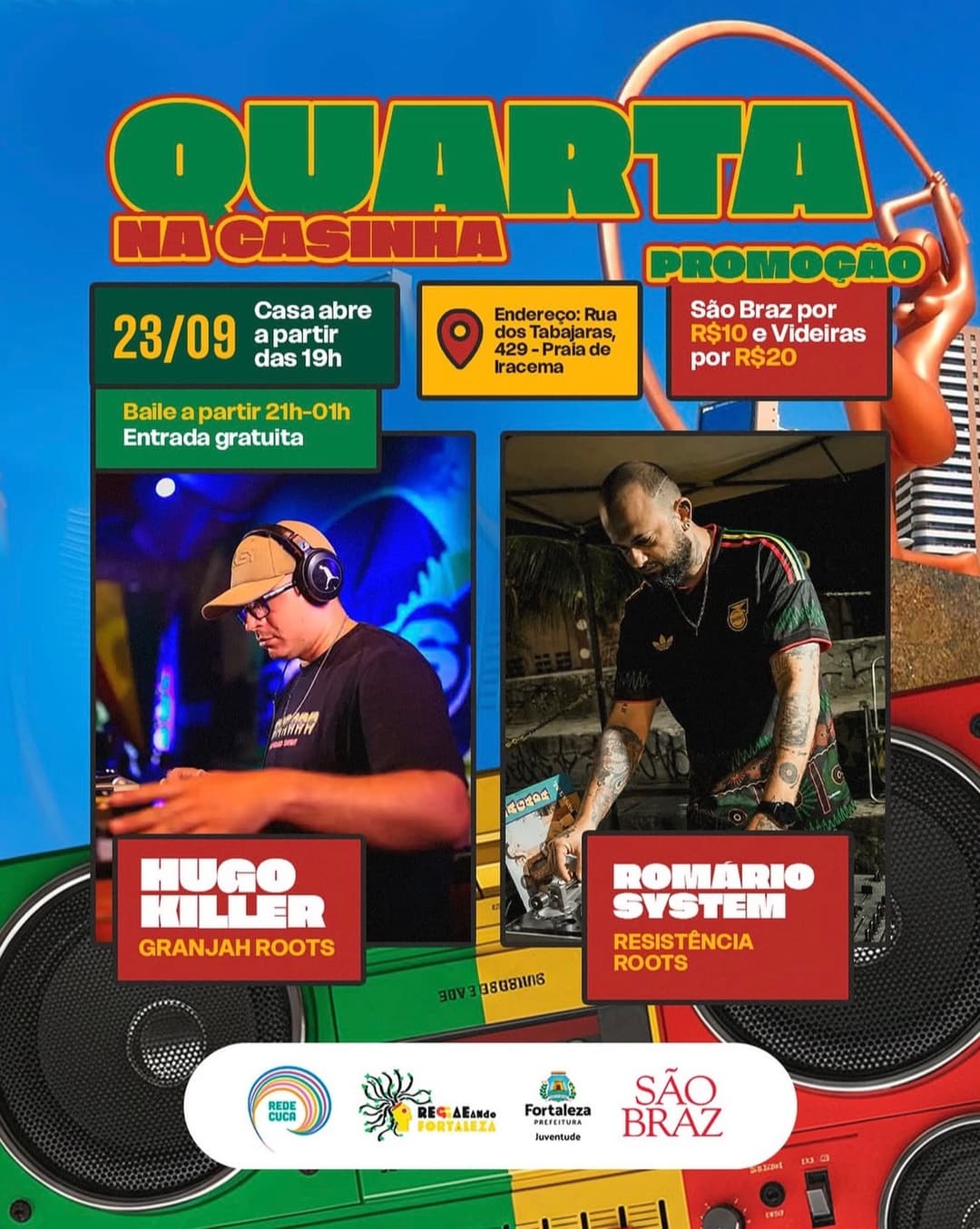 Flyer de Granja H Roots, Romario System e hugo.killer