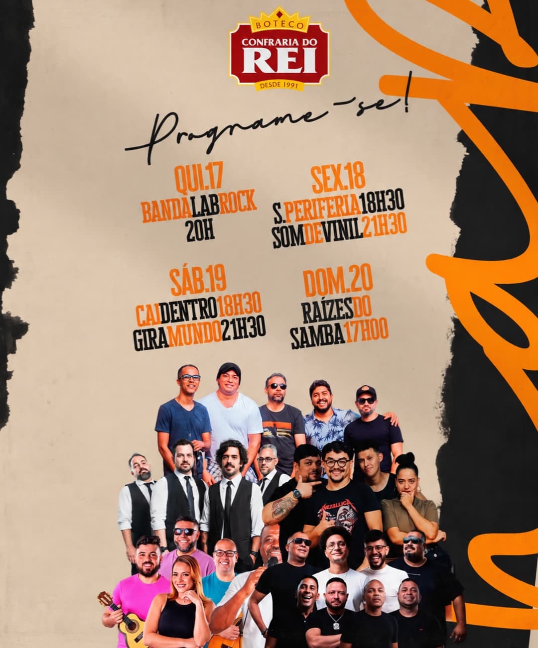 Flyer de Samba da Periferia e Som de Vinil