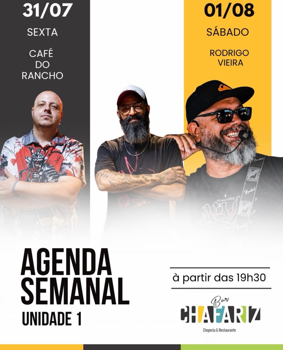 Flyer de Café do Rancho e Rodrigo Vieira