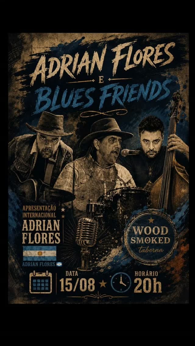 Flyer de Adrian Flores & Blues Friends