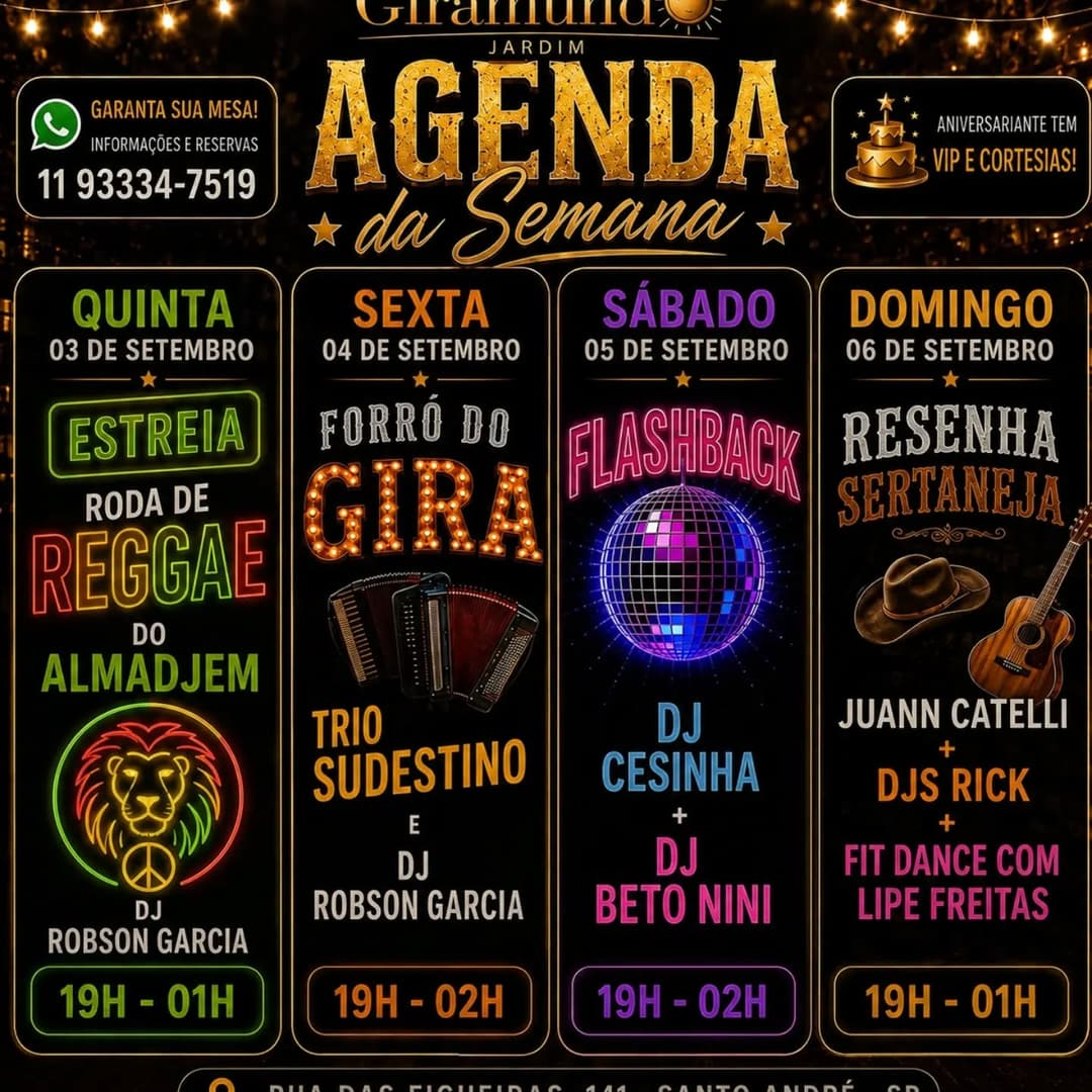 Flyer de ALMADJEM e DJ Robson Garcia