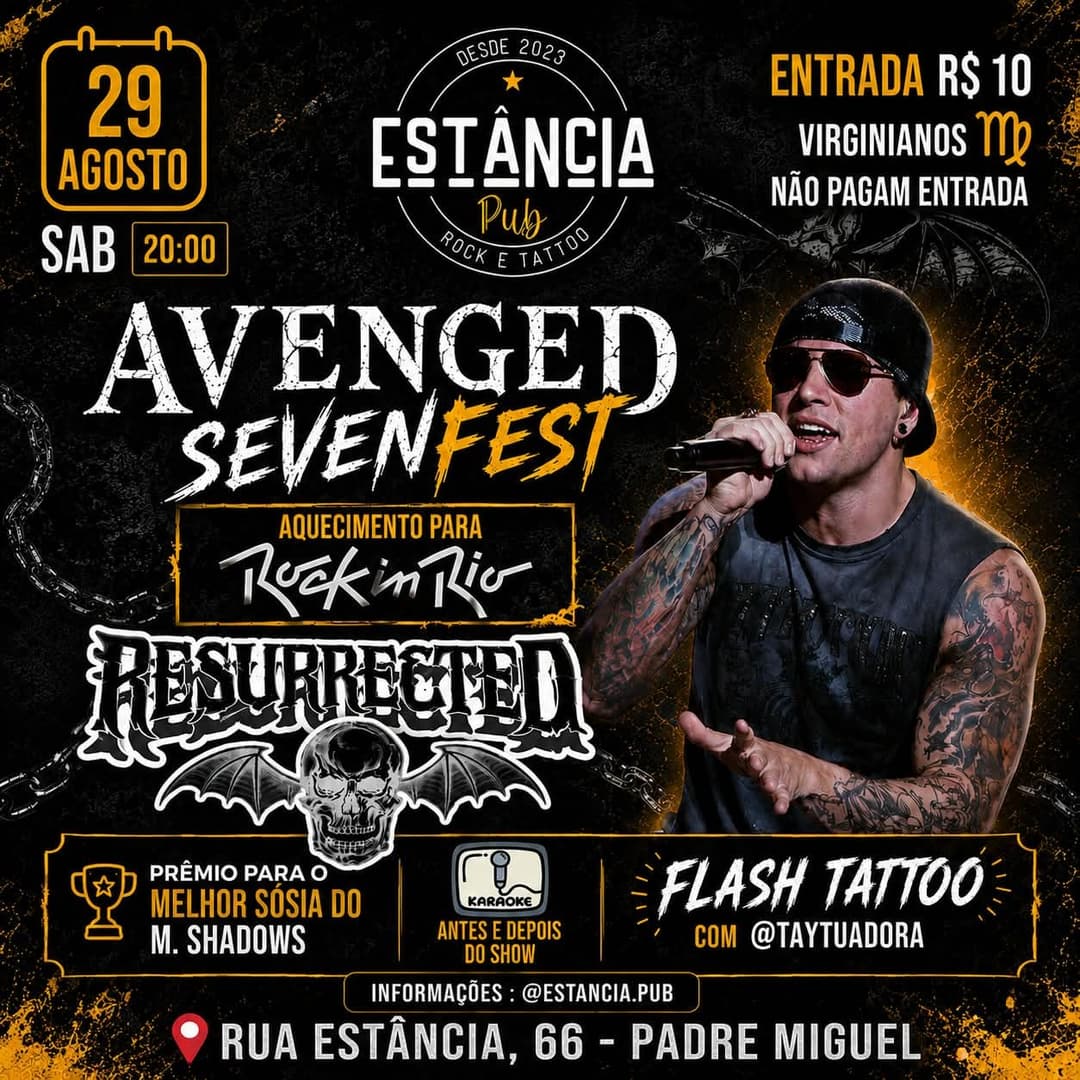Flyer de Avenged SevenFest