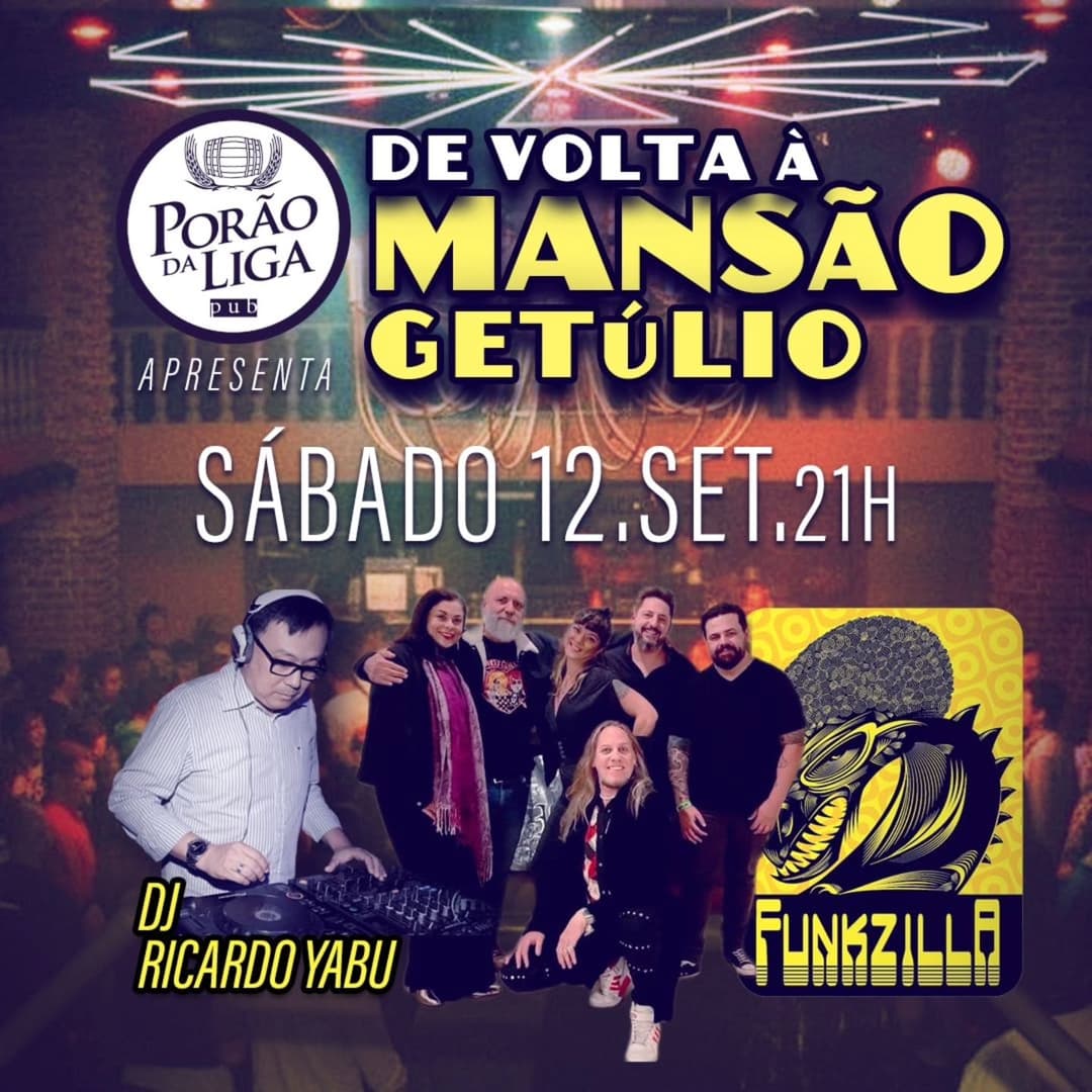 Flyer de Funkzilla e DJ Ricardo Yabu