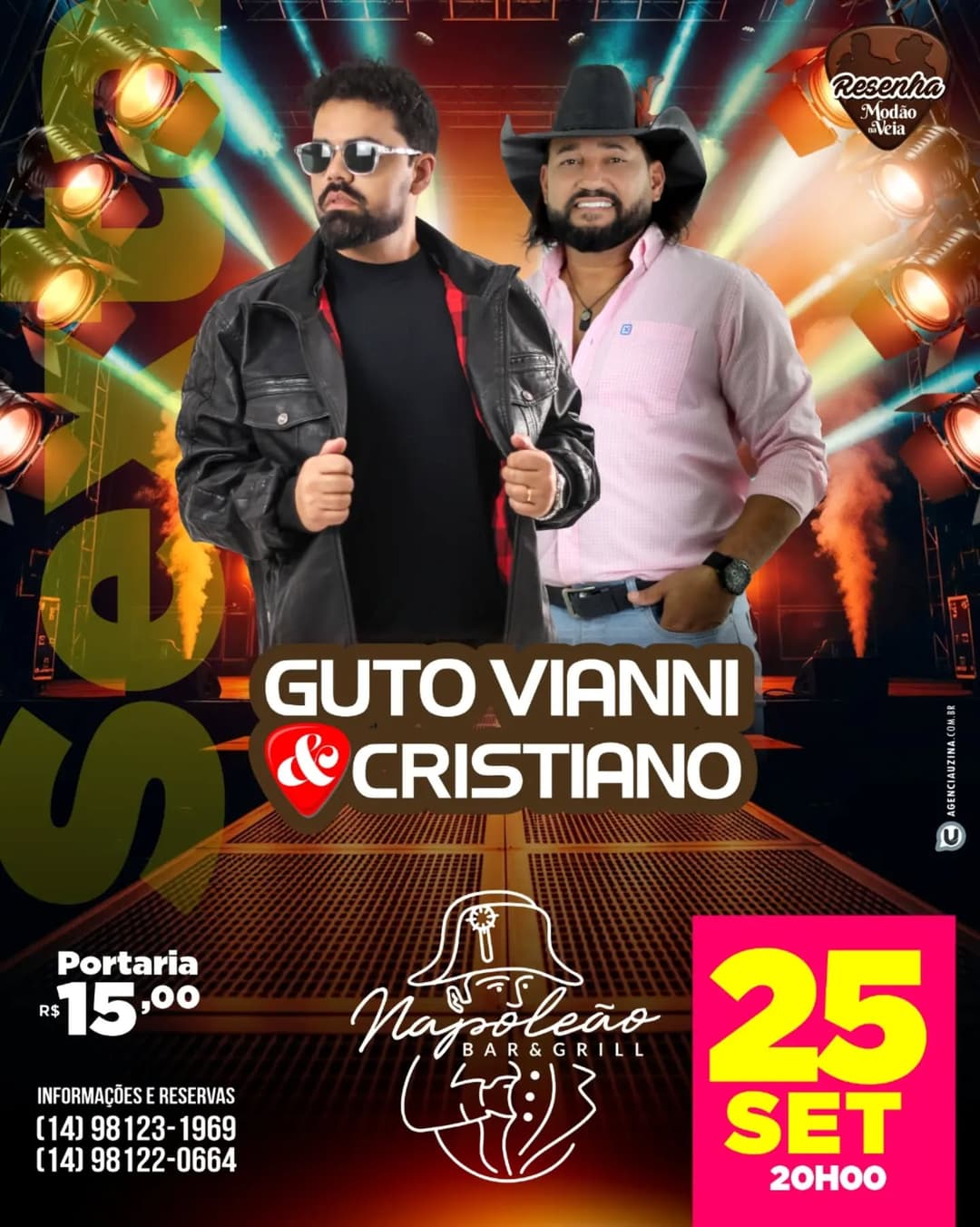 Flyer de Guto Vianni e Cristiano