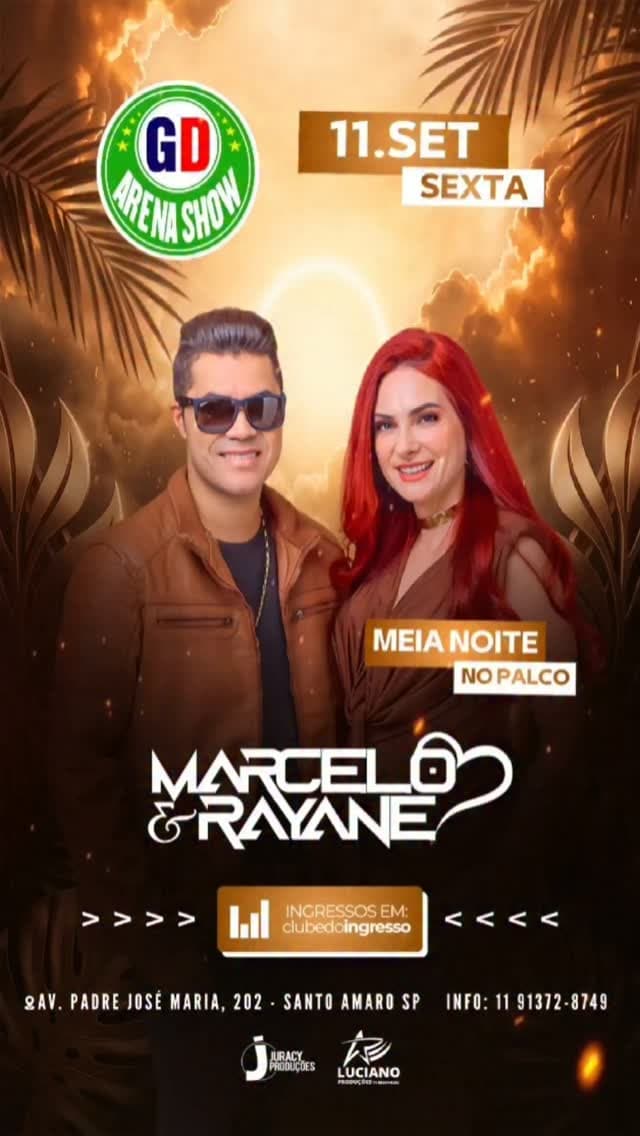 Flyer de Marcelo & Rayane
