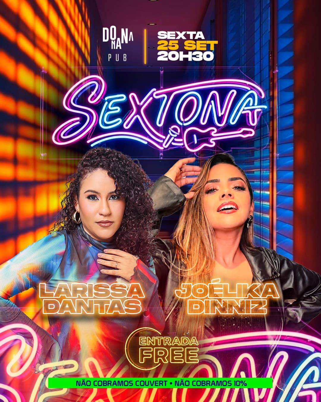 Flyer de Lari Dantas e Joélika Dinniz