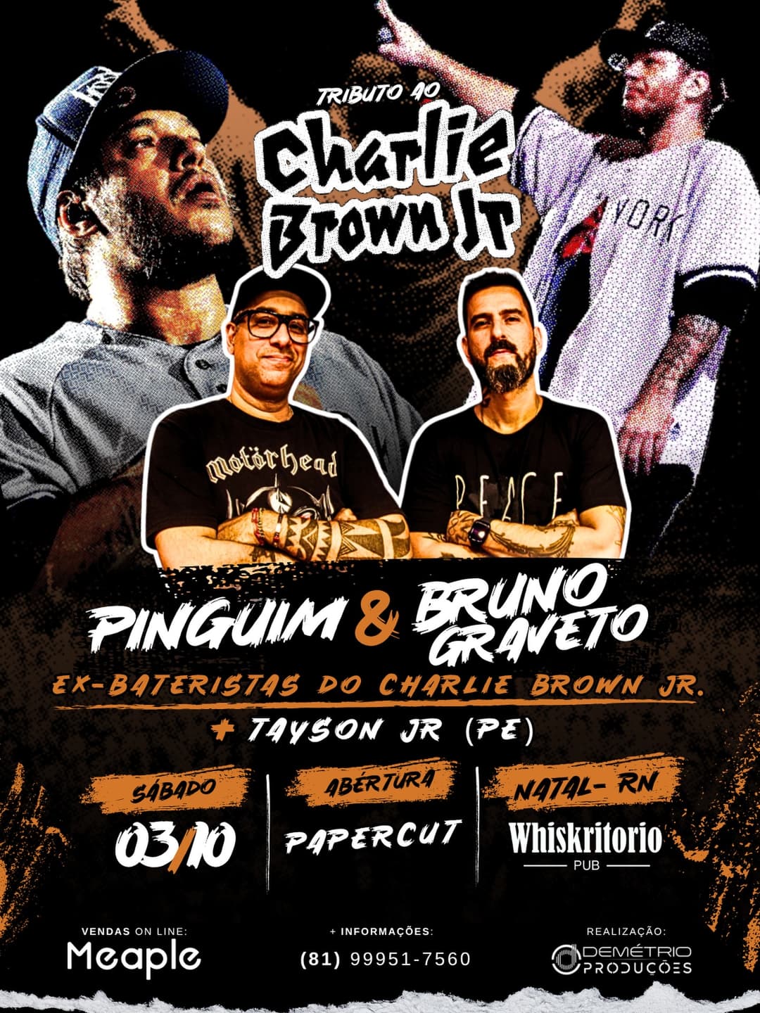 Flyer de Ana M.A.S. Bruvaken, Bruno Graveto e Bob Tayson