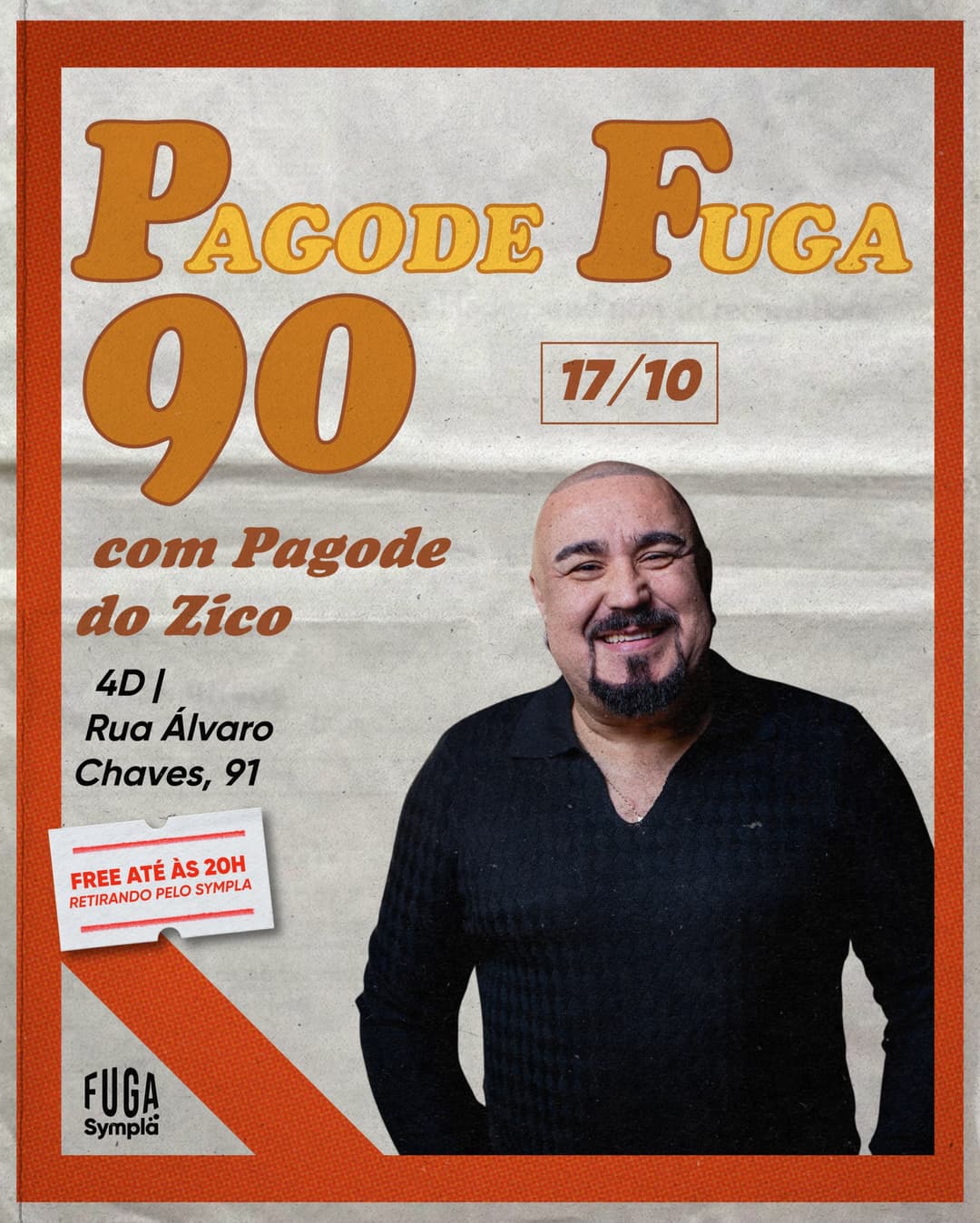 Flyer de Pagode do Zico
