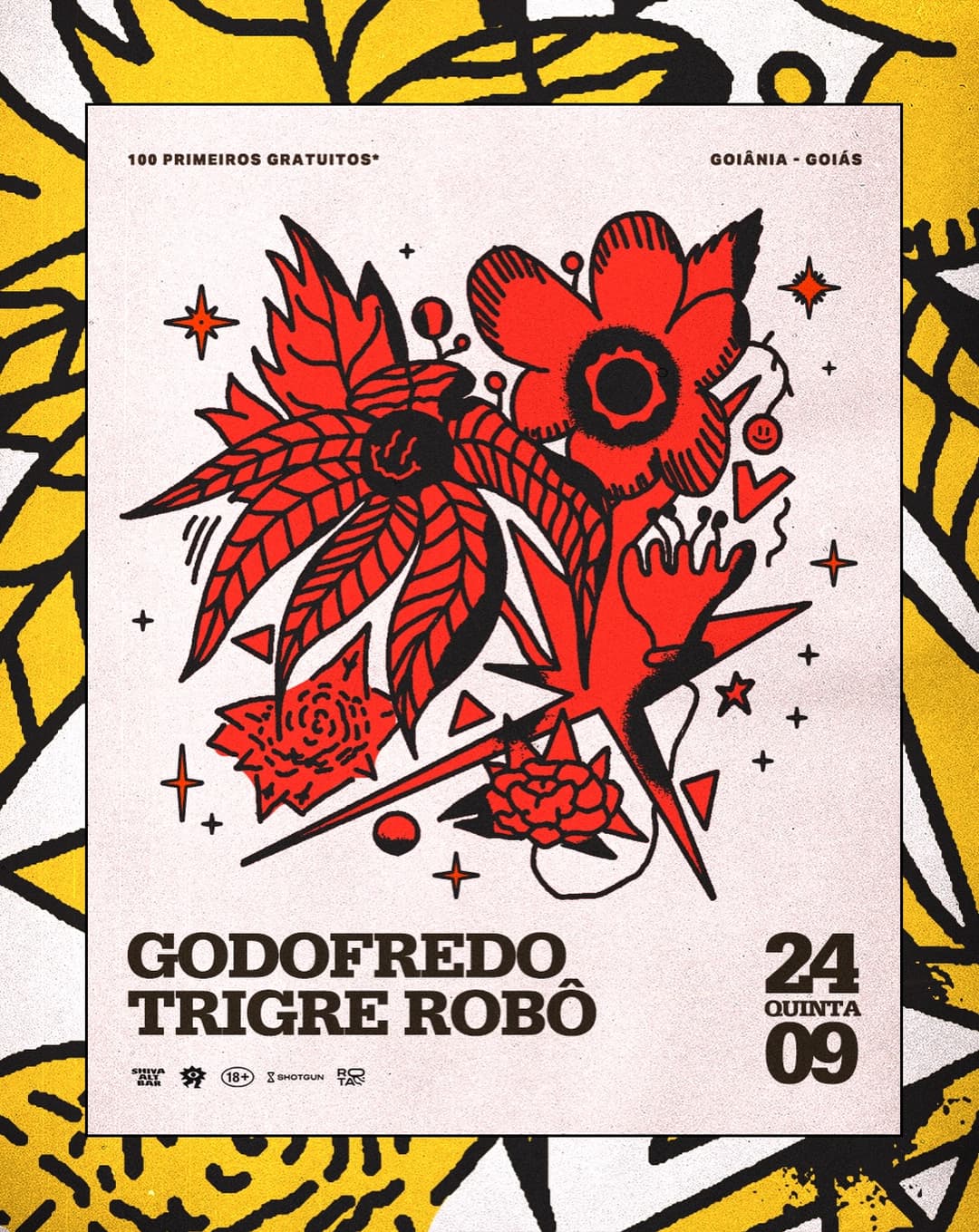 Flyer de Godofredo e Tigre Robô