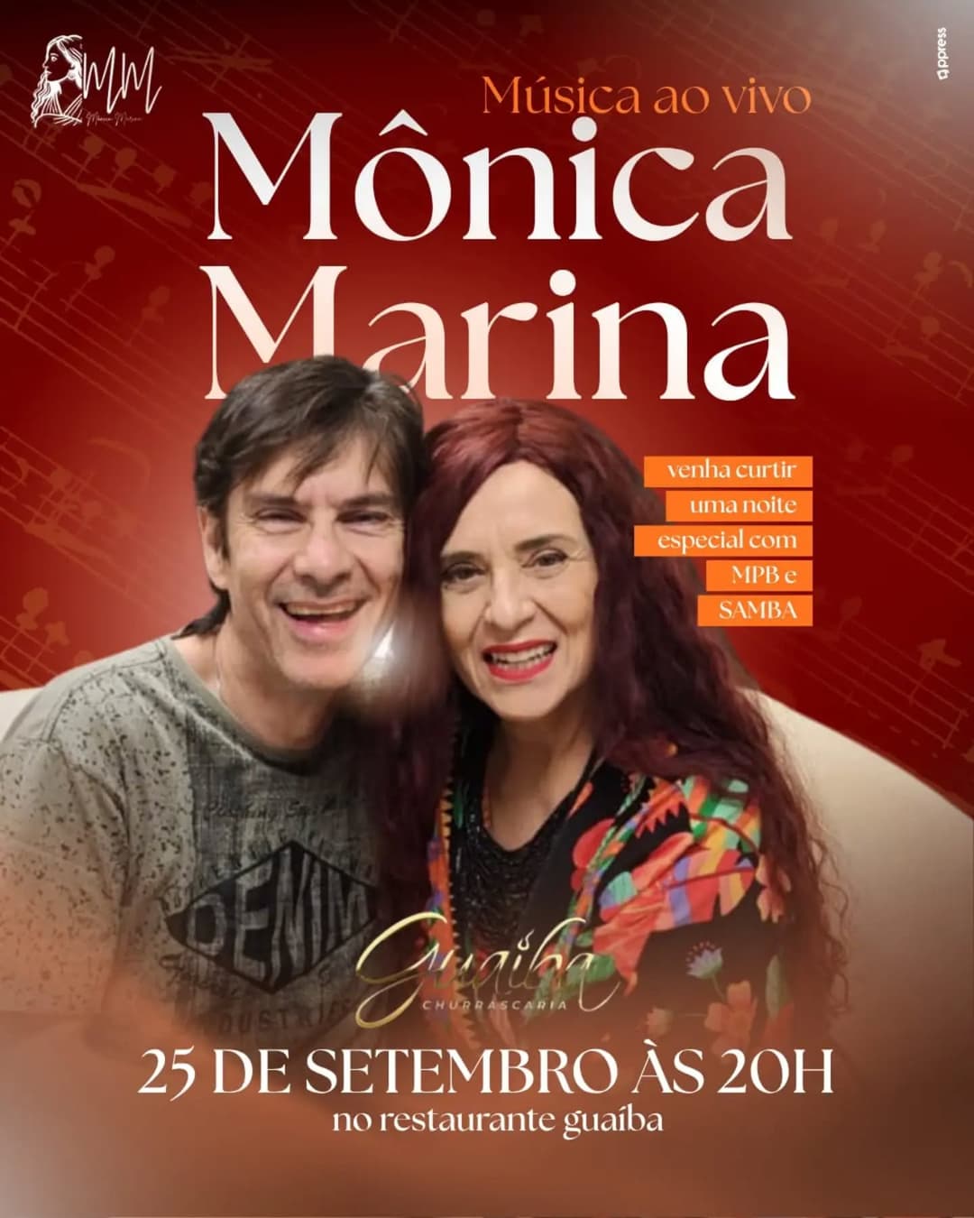 Flyer de Mônica Marina