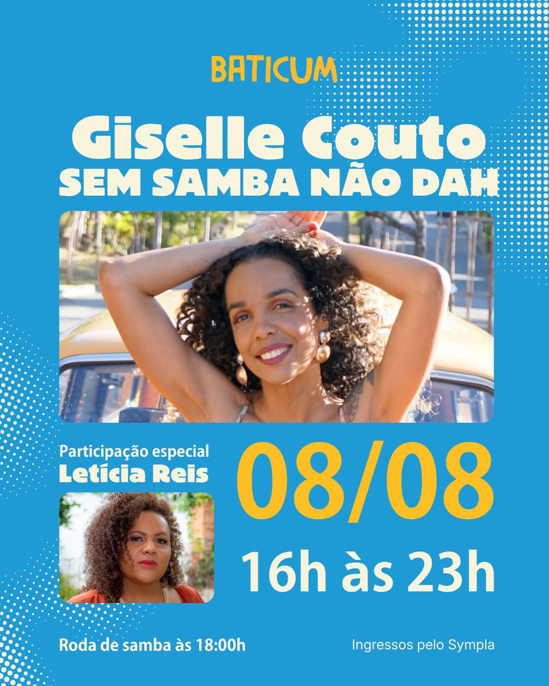 Flyer de Giselle Couto e Letícia Reis