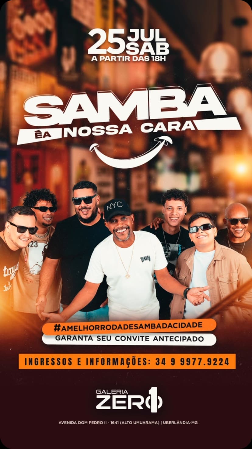 Flyer de Samba é a Nossa Cara