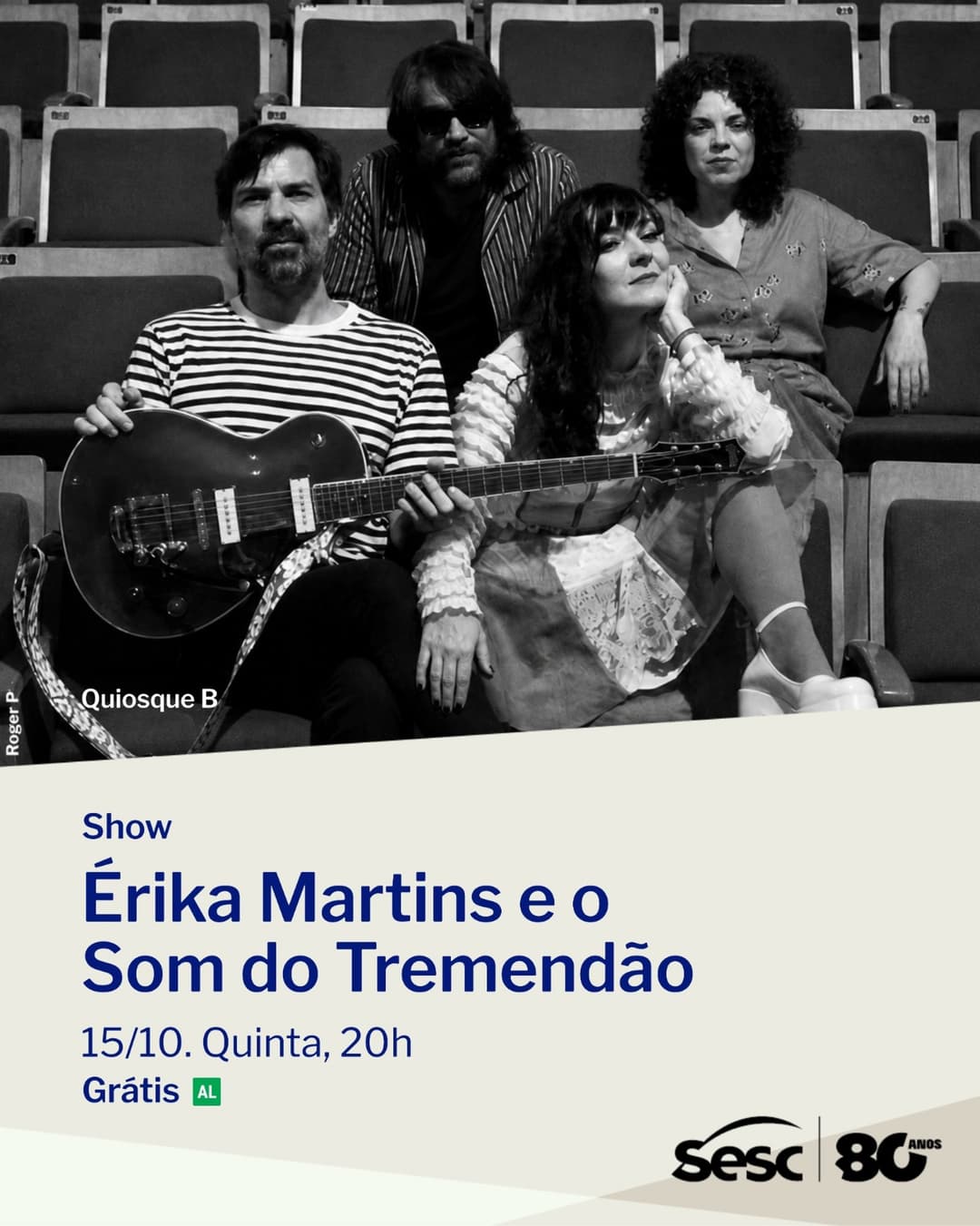 Flyer de Érika Martins e o Som do Tremendão